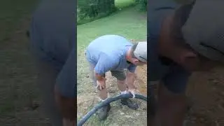 pumping out water after the flood