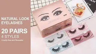 Pestañas Postizas Naturales 3d Mixtas Con Caja, 20 Pares