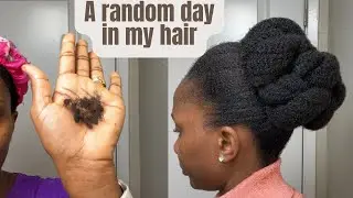 A random day in my natural hair || Trim and style natural hair with me