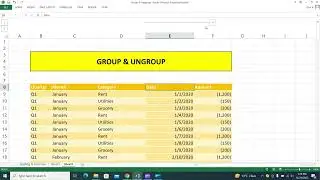 Excel Grouping and Ungrouping | How to Group/Ungroup Rows and Columns in Excel | 