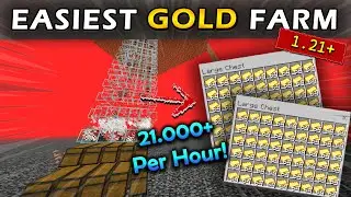 EASIEST GOLD FARM - 21K+ ITEM PER HOUR | Minecraft Java 1.21+