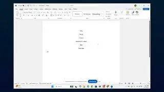 Formatting a paper in APA Style Using Microsoft Word