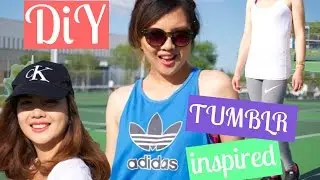 $1 DIY TUMBLR INSPIRED/ADIDAS TOP/NIKE LEGGINGS/CALVIN KLEIN CAP