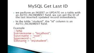 Cs310 PHP MySQL Get Last ID in hindi/urdu part 56
