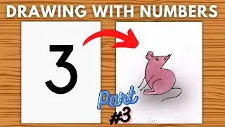 How to draw a mouse || Draw With Number  3 || ছোটদের ছবি আঁকা শেখা || Part 3