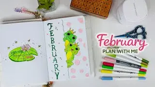 Plan With Me February Bullet Journal Setup ✨  Cozy & Aesthetic Monthly Spread