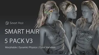 CC3/CC4-iClone7/iClone8 - Smart Hair 5 Pack v4