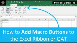 Session155 - How to add a Macro Button on Quick Access Toolbar | Microsoft Excel
