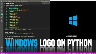 WINDOWS logo Drawing in python | Python turtle | Python tutorials | Windows | Programming