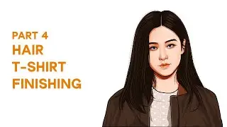 Shading T-shirt, Hair, Finishing | Adobe Illustrator