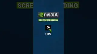 How to Hide NVIDIA Screen Recording Logo