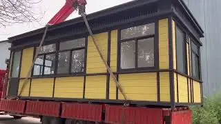 Prefab house security booth factory #containerhouse #prefabhouse #cabin