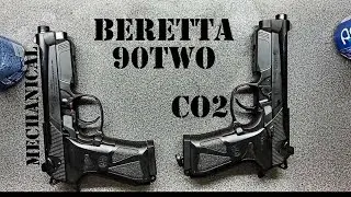 umarex Beretta 90two airsoft mechnical and CO2 pistol unboxings