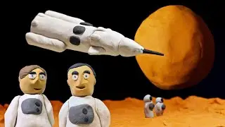 Space Rocket Launch to Mars - Stop Motion Animation