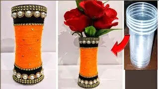 DIY/Flower Pot out of Disposable Plastic Glass/Best Out Of Waste Idea