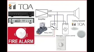 Wiring Attenuator Ke Fire Alarm Sistem || Posisi OFF Tetap Bunyi Ketika Ada Peringatan /Announcement