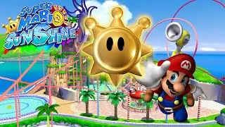 Super Mario Sunshine (GC) [4K] - Pinna Park - All Shines (No Damage)