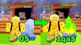 I Pumped For 40 Hours And Became The Richest On The Server! - Mining Merge Clicker Tycoon Roblox