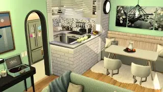 Tiny Modern Apartment (1310 21 Chic Street)  🌆 Sims 4 Speed Build Stop Motion (NO CC)