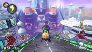 The luckiest shock dodge you'll ever see on Mute City (along with a great comeback)