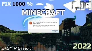 HOW TO FIX Minecraft GLFW Error 65542 WGL The driver does not appear to support opengl  2025