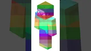 Steve shimmers with a rainbow 