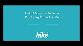 Unit Of Measure: Selling or Purchasing Products in Bulk