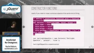 JavaScript for Designers - Rachel Nabors