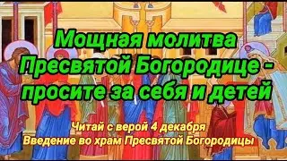 Мощная молитва Пресвятой Богородице подарит здоровье и защиту. Введение в храм Пресвятой Богородицы