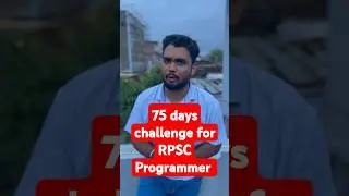 RPSC Programmer 75 Days Challenge #shorts #rpscprogrammer