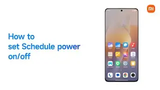 How to set Schedule power on or off