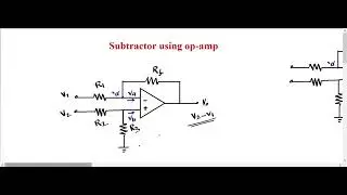 Differential Amplifier / Subtractor using op-amp