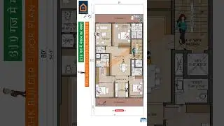 35x80 Feet 3BHK Builder Floor Plan 