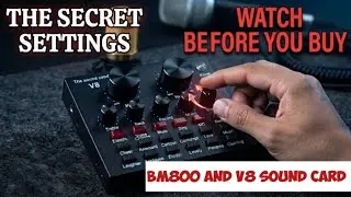 How to use V8 sound card and BM800 condenser microphone. Complete setup and Sounds Testing