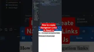 How to create Navigation Links in React.js 