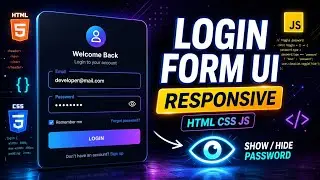 Responsive Login Form with Floating Labels & Toggle Password | HTML & CSS & JS