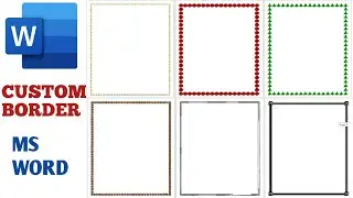 How to make costum pager border in ms word