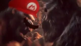 Kong punches Skar King's minion but it's Mario (Godzilla x Kong Meme Thing)