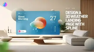 Design an animated 3D weather landing page with Spline - Tutorial