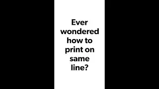 How to print on same line in python | 