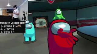 LIVE Trolling in Among Us VR (Using a Soundboard)