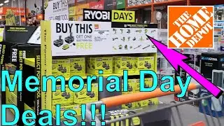 Memorial Day Deals!! (Ryobi Buy 1 Get 1 FREE) Shopping @ Home Depot