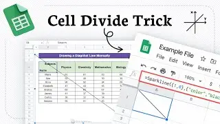 How to split a cell diagonally in Google Sheets