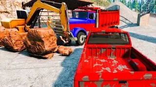 CAR ACCIDENT THE QUARRY. Destruction monster truck. BeamNG Drive