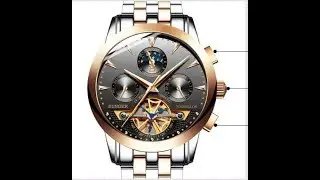Binger tourbillon mechanical watch unboxing and review