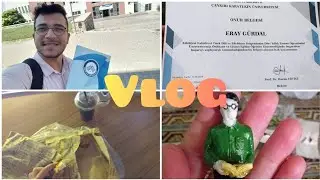 Mezun olduğum üniversiteye son uğrayışım/ Diplomamı aldım. #vlog #çakü #diploma 🥳
