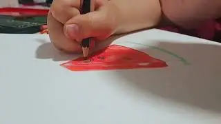 تلويين ودمج الألوان في البطيخ   🍉🍉  مشاركه من جنا