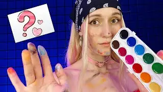 АСМР 🎨 Рисую слюнкой 👆 ASMR 🎨 Spit Painting 👆