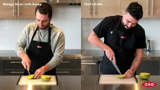 OXO Gadget Games: Mango Slicer with Scoop