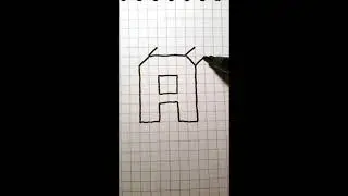 How to Draw the Letter A in 3D 